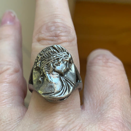 Nouveau Goddess Ring - Sterling Silver - Antique