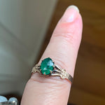 Emerald Paste Ring - 10k Gold - Antique