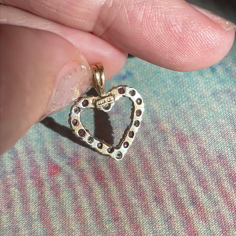 ruby-diamond-heart-pendant-10k-gold-vintage