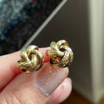 Gold Knot Earrings - 10k Gold - Vintage