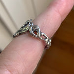 Goddess Ring - Ornate Scrolling Design - Sterling Silver - Vintage