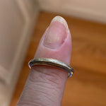 Engraved Gold Band - 14k White and Yellow Gold - Vintage