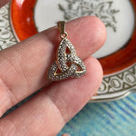 Celtic Diamond Pendant - 10k Gold - Vintage