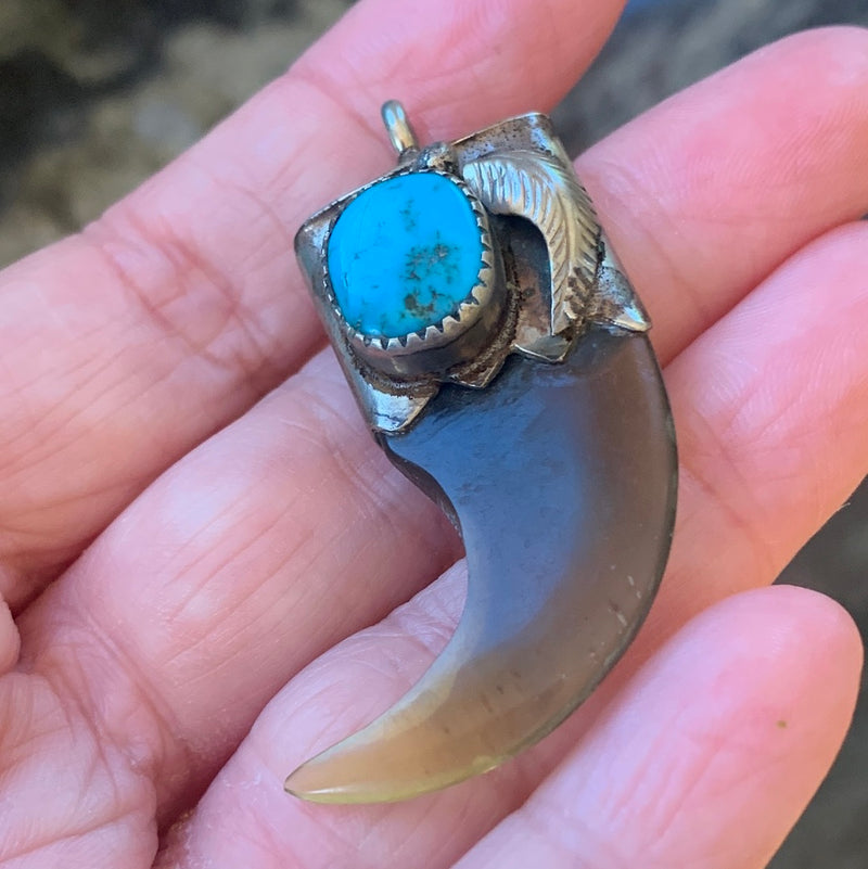 turquoise-pendant-navajo-sterling-silver-vintage