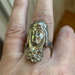 Flower Goddess Ring - Sterling Silver - Vintage
