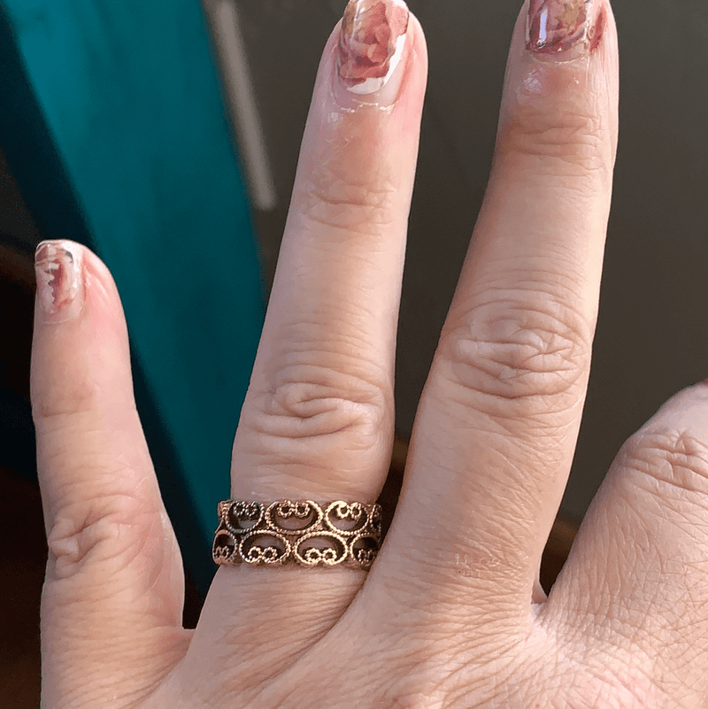 Filigree Openwork Ring 14k Gold Vintage Vintage Paris Jewelry