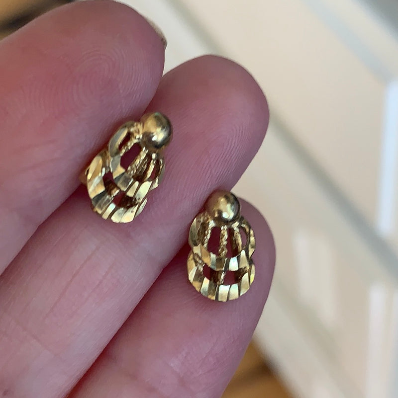 Gold Earrings - 14k Gold - Vintage