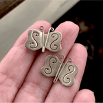 Butterfly Earrings - Sterling Silver - Vintage