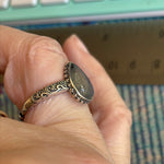 Labradorite Teardrop Ring - Sterling Silver - Vintage