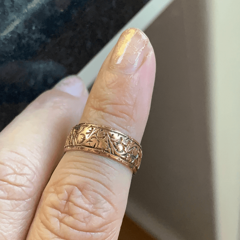 9k white gold wedding band online