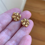 Ornate Gold Earrings - 22k Gold - Vintage
