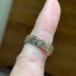 Engraved Gold Ring - 9k Rose Gold - Antique