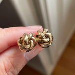 Gold Knot Earrings - 10k Gold - Vintage