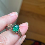 Emerald Paste Ring - 10k Gold - Antique