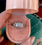 Diamond Flower Ring - Filigree - 18k White Gold - Art Deco