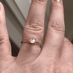 Moonstone Solitaire - 14k Rose Gold - Victorian - Antique