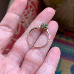 Emerald Flower Ring - 10k Gold - Vintage
