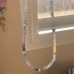 Ocean Ombre Faceted FluoriteNecklace - Gold Filled - Handmade