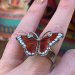Enamel Butterfly Ring - Sterling Silver - Opro