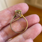 Citrine Solitaire - 9k Gold - Vintage