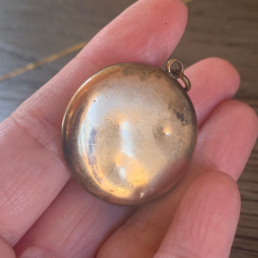 Nouveau Lady Locket - Gold Filled Locket - Antique locket – Vintage ...
