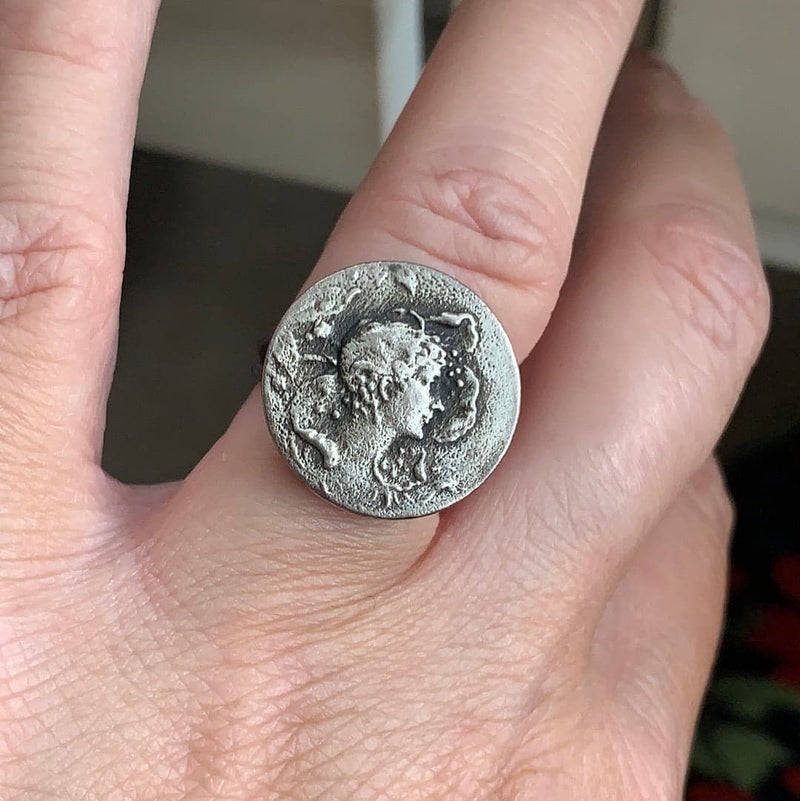 Goddess Ring - Sterling Silver - Vintage