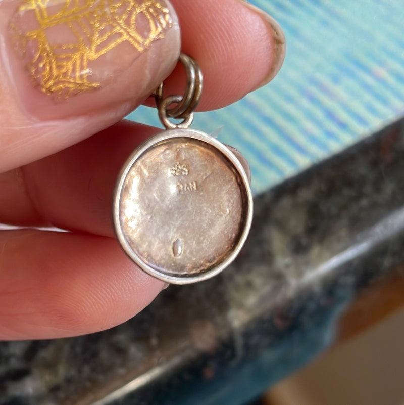 Moon Star Pendant - Sterling Silver - Vintage