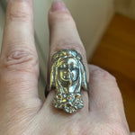 Flower Goddess Ring - Sterling Silver - Vintage