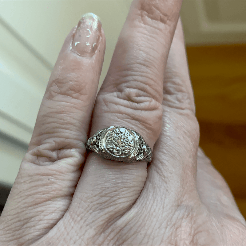 Art deco hot sale flower ring