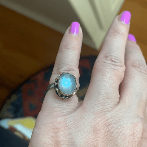 Moonstone Ring - Sterling Silver - Vintage