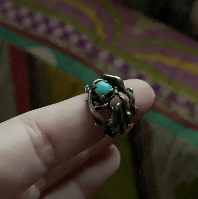 Turquoise Navajo Ring - Sterling Silver - JP Jason and Pearl - Vintage