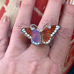 Enamel Butterfly Ring - Sterling Silver - Opro