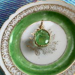 Emerald Pendant - Wire Wrapped - Gold Filled