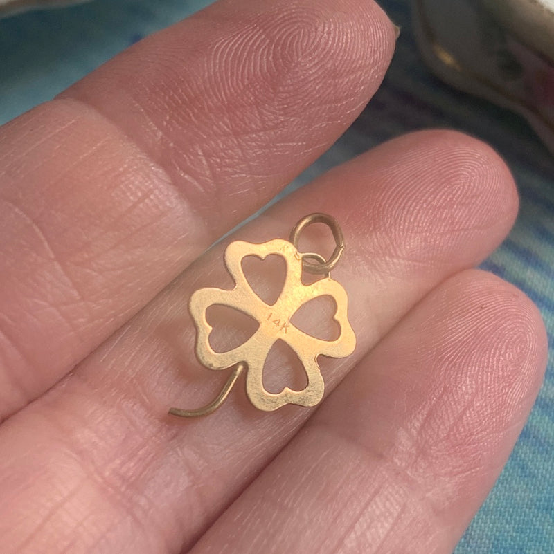 four-leaf-clover-pendant-14k-gold-vintage